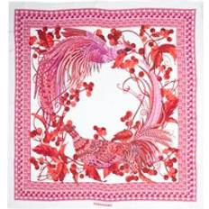 Ferragamo Scarfs Ferragamo Animal Print Silk Scarf Pink