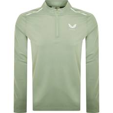 Fleece Jumper / Pile Jumper - Woman Jumpers Quarter Zip Fleece Pullover - Green