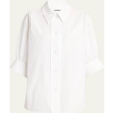 Women Blouses Jil Sander Three-Quarter Sleeve Poplin Blouse - Optic Whit