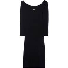 Off-White Dresses Off-White Off Stamp Off-Shoulder Dress - Black
