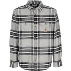 Carhartt WIP Checked Flannel Shirt - Gray Heather