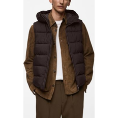 Mango Vests Mango Water-Repellent Quilted Vest - Brown