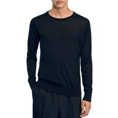 Sandro Extra Fine Merino Crewneck Sweater - Black