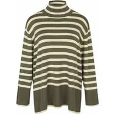 Masai Överdelar Masai Turtleneck Long Sleeve Striped Pullover Sweater - Gray