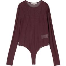 Rouge Bodys Contour Women's Lace Trim Bodysuit - Burgundy