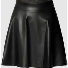 Leather Skirts Noisy May PU HW Flared Skirt - Black