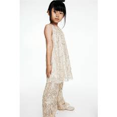 Girls Dresses Children's Clothing H&M Girls Sequined A-line Dress - Beige