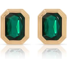 Vetro Orecchini Ettika Emerald Deco Earrings