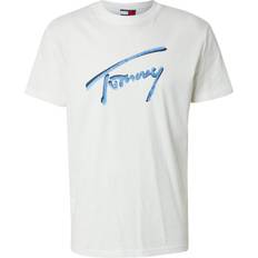 Pantalones & Shorts Tommy Jeans Signatur T-Shirt - Azur/Weiß