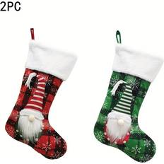 Cheap Stockings Temu Large Polyester Hanging Socks 2-pack Stocking