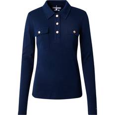 Chemises Tommy Hilfiger Slim Fit Long Sleeve Polo Top - Navy