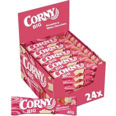 Fødevarer Corny Corny Big Strawberry Weiße Schokolade 24 x 40 g
