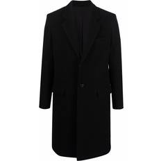 Unisex Coats Ami Paris Single Breasted Wool Coat - Black