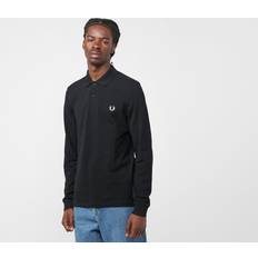 Fred Perry Long Sleeve Polo Shirt - Black