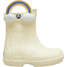 Rain Boots Children's Shoes Crocs Crocs Kids Handle It Rain Boots Toddler/Little Kid Buttercream Kids Shoes Yellow Toddler