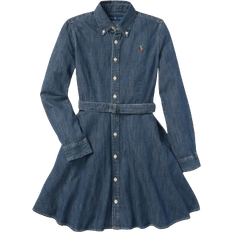 Dresses Children's Clothing Polo Ralph Lauren Girl's Belted Cotton Denim Shirtdress - Indigo