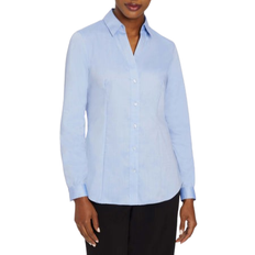 Blue - Women Shirts Jones New York Easy Care Button-Up Shirt