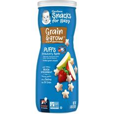 Baby Food & Formulas Gerber Snacks for Baby Grain & Grow Puffs Strawberry Apple 1.48 oz Canister