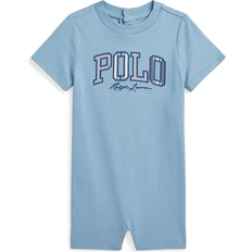 Playsuits Children's Clothing Polo Ralph Lauren Baby's Striped Logo Cotton Jersey Shortall - Cassidy Blue