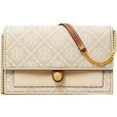 Tory Burch White Crossbody Bags Tory Burch T Monogram Chain Wallet - Ivory