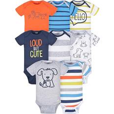 Onesies Baby Short Sleeve Bodysuits 8-pcs - Loud Cute Dog