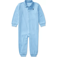 Boys Jumpsuits Children's Clothing Polo Ralph Lauren Baby's Solid Interlock Coverall - Suffield Blue