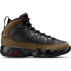 Zapatillas de béisbol Nike Air Jordan 9 Retro GS - Black/Light Olive/True Red