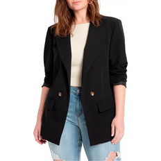 Black - Women Blazers Eloquii Women's Long Relaxed Blazer - Totally Black