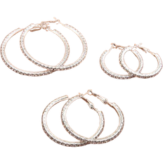 Shein 6pcs Simple Diamond Inlaid Earrings Set, Suitable For Women'S Daily Wear, Holiday, Dating, And Gifting
