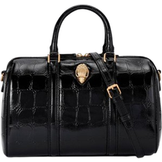 Bags Kurt Geiger Kurt Geiger London Kensington Boston Bag Black Leather Croc Print Boston Bag BLACK No Size