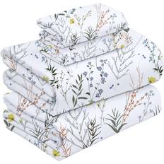RUVANTI Crispy Percale Cooling Set 16 Inch Bed Sheet Multicolor, White (259.1x228.6cm)