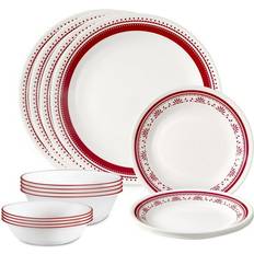 Corelle Sadie 16-Piece Glass Dinnerware Dinner Set 16pcs