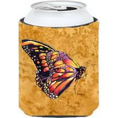 Gold Bottle Coolers CoolCookware Butterfly On Gold Can Or Sleeve Hugger 12 oz Bottle Cooler