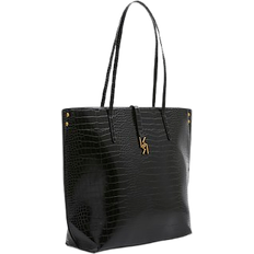 Women Totes & Shopping Bags River Island Croc Embossed Tote Bag - Black