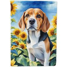 Carolines Treasures Beagle in Sunflowers Garden Flag 11.25 in x 15.5 in