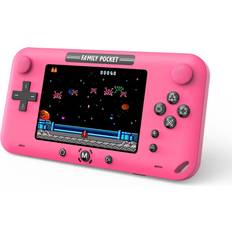 E-MODS GAMING Handheld Games Console 4.0 Inch Screen Retro Games Console Preloaded 150 Classic Video Games Player Electronic Xmas Present (Pink)