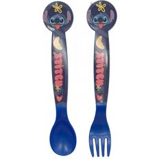 Cubertería Infantil Tinisu Stitch Kinder Plastik Besteck Set 2 Teile