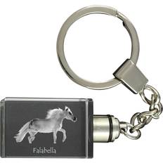 Transparent Clocks Art-Dog Falabella mit Pferd Regal Wanduhr