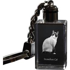 Transparent Klockor Art-Dog Crystal Illuminated Cat Photo Pendant Wall Clock