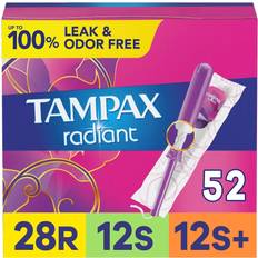 Tampax Intimate Hygiene & Menstrual Protections Tampax Radiant Triple Pack 52ct