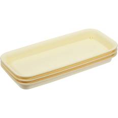 Planters Accessories Uxcell Plastic Rectangular Flower Drip Tray 3 pcs 12.01 x 5.51 in