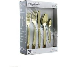 Metal Cutlery Sets MegaChef 20 Piece Baily Flatware Utensil Cutlery Set