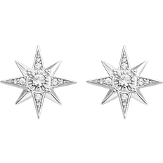 Star Ear Studs - Silver/Transparent