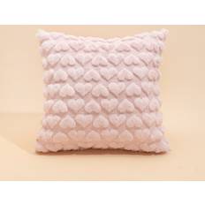 Shein Heart Pattern Cushion Cover Pink