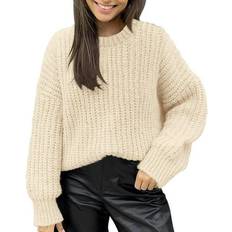 H2O Bluser H2O Uld Creme Bluse Med Bånd Detalje - Beige