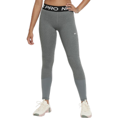 Girls - L Trousers Nike Older Kid's Pro Dri-FIT Leggings - Carbon Heather/White (DA1028-091)