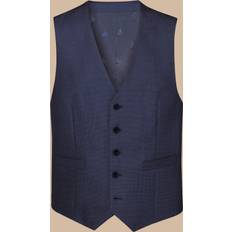 Trajes Chenille Contrast Vest - Navy/White