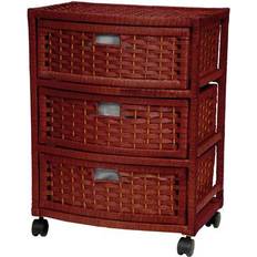 Furniture Red Lantern Transitional White Wicker JH09-051-3-MHGNY Chest of Drawer