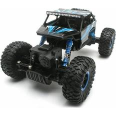 Velocity Toys DAXZO, 2.4G Remote Control Buggy Crawler Car Blue 4WD RC Monster Truck Off-Road Vehicle