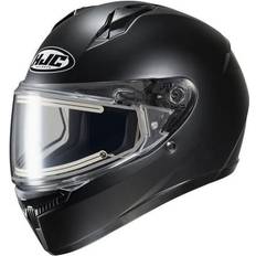 Motorcycle Equipment HJC Speed Addicts, C10 Solid Snow Helmet w/Heated Electric Shield Semi-Flat Black